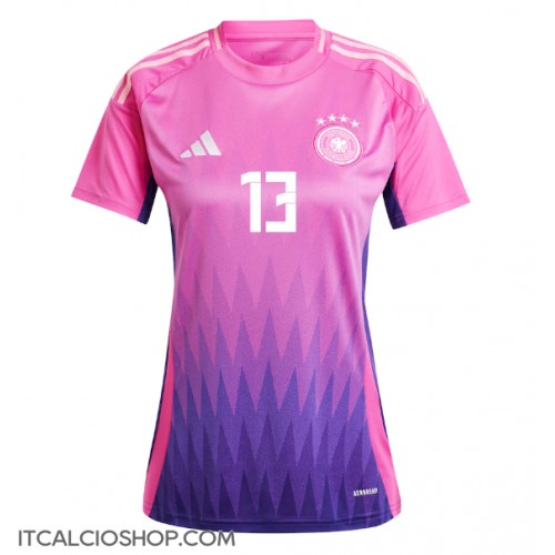 Germania Thomas Muller #13 Seconda Maglia Femmina Europei 2024 Manica Corta